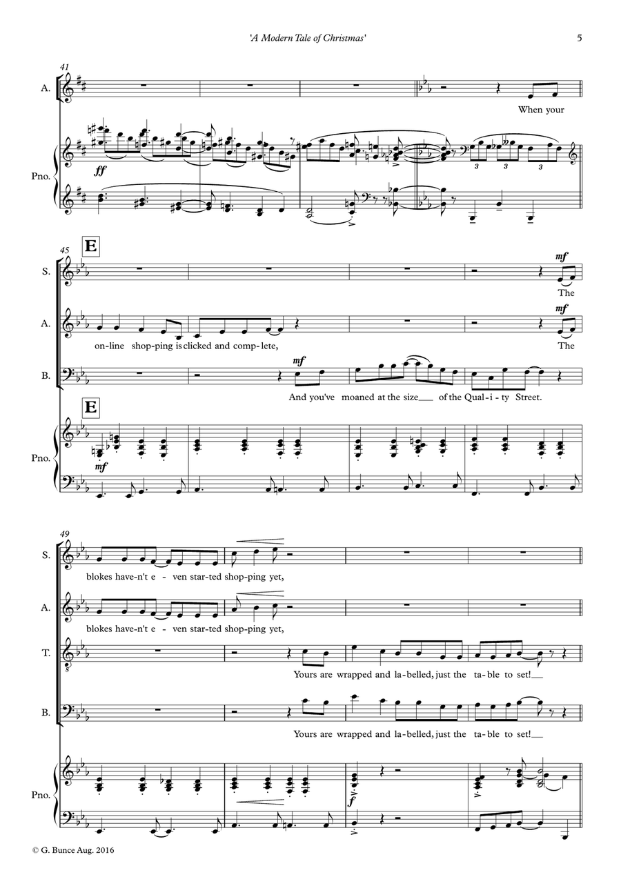 A Modern Tale of Christmas 4-Part scores gallery preview page 5