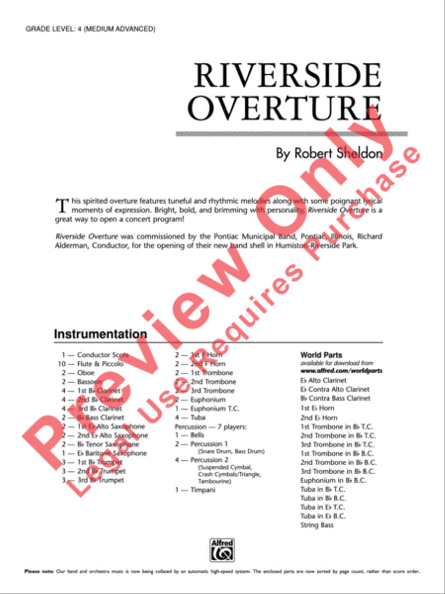 Riverside Overture Concert Band scores gallery preview page 2