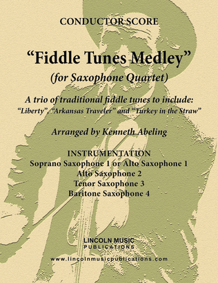 Book cover for Fiddle Tunes Medley (for Saxophone Quartet SATB or AATB)