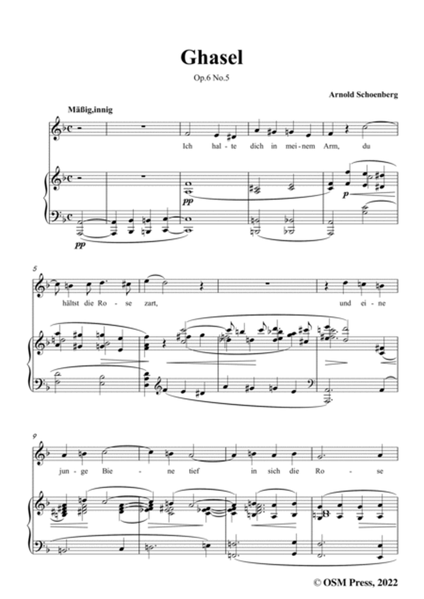 Schoenberg-Ghasel,in F Major,Op.6 No.5
