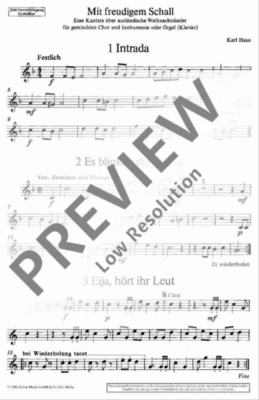 Mit freudigem Schall Mit freudigem Schall Choir scores gallery preview page 3