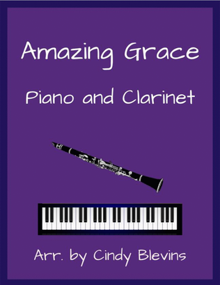 Book cover for Amazing Grace, for Piano and Clarinet