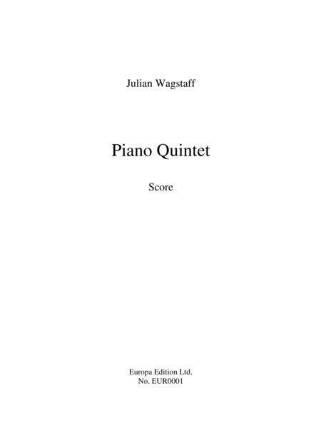 Piano Quintet (score) image number null