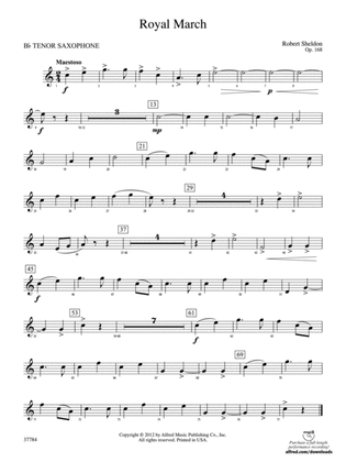 Royal March: B-flat Tenor Saxophone