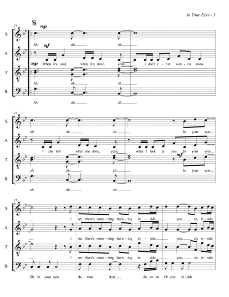 In Your Eyes In Your Eyes 4-Part scores gallery preview page 4