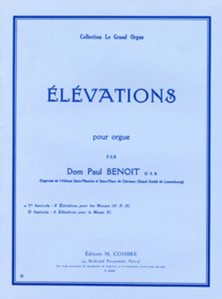 Book cover for Elevations pour les Sanctus des Messes IX-X-XI (6)