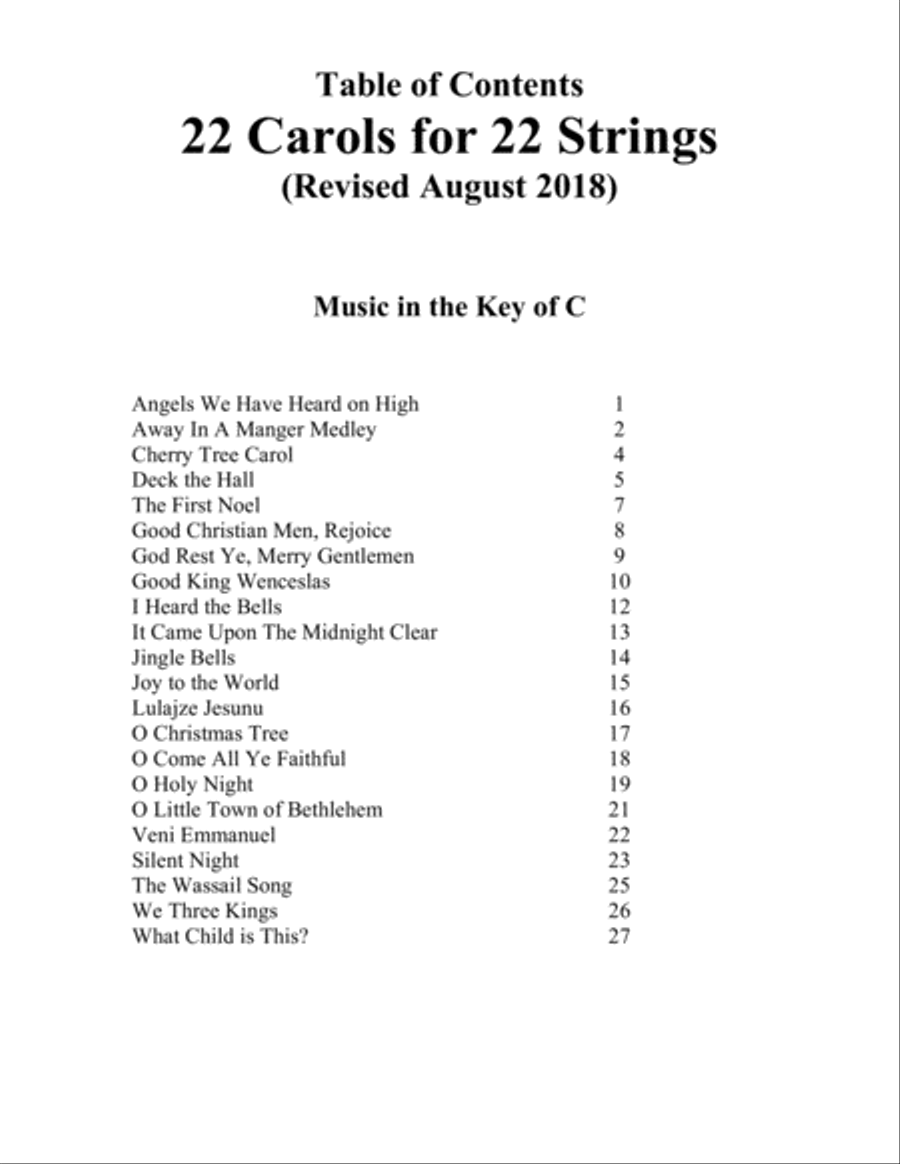 22 Carols for 22 Strings Harp scores gallery preview page 3