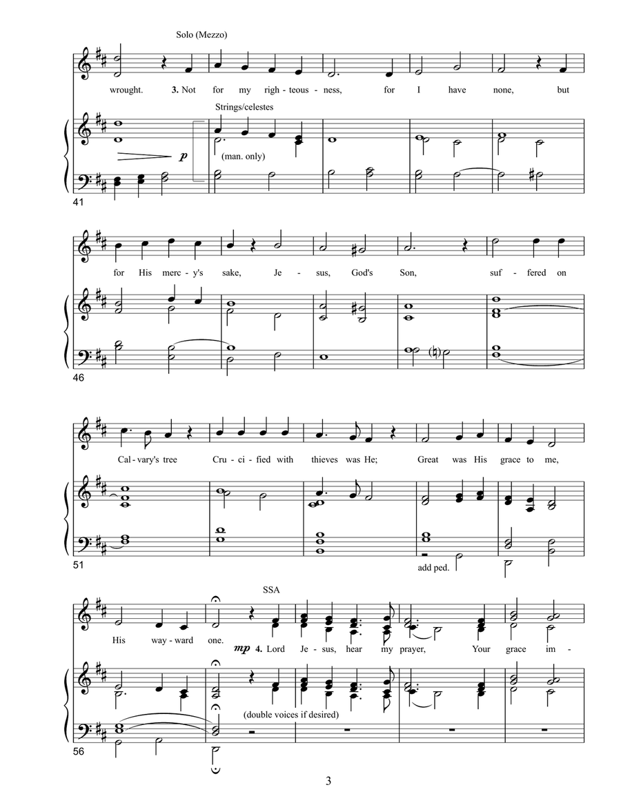 O How the Grace of God Amazes Me (SSA) SSA scores gallery preview page 3