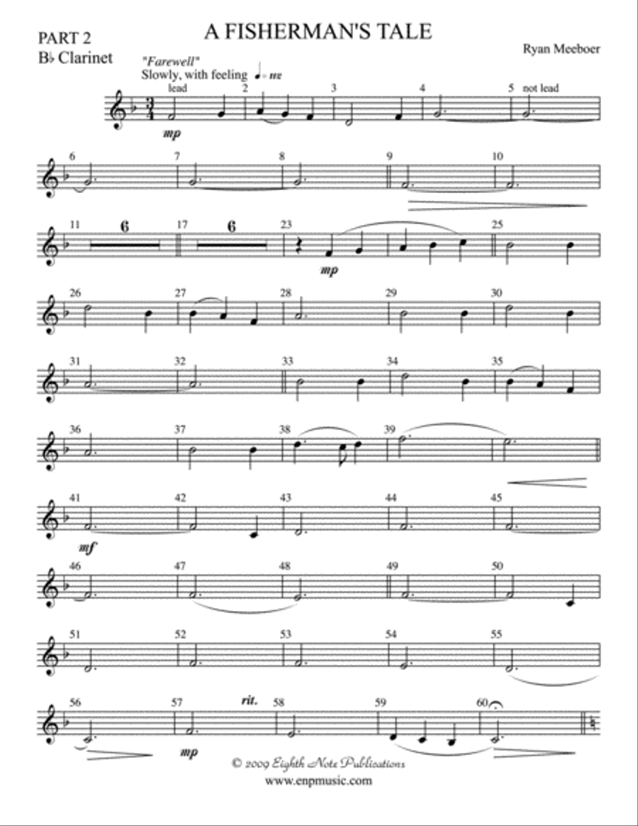A Fisherman's Tale: Part 2 in C Woodwind Ensemble scores gallery preview page 1