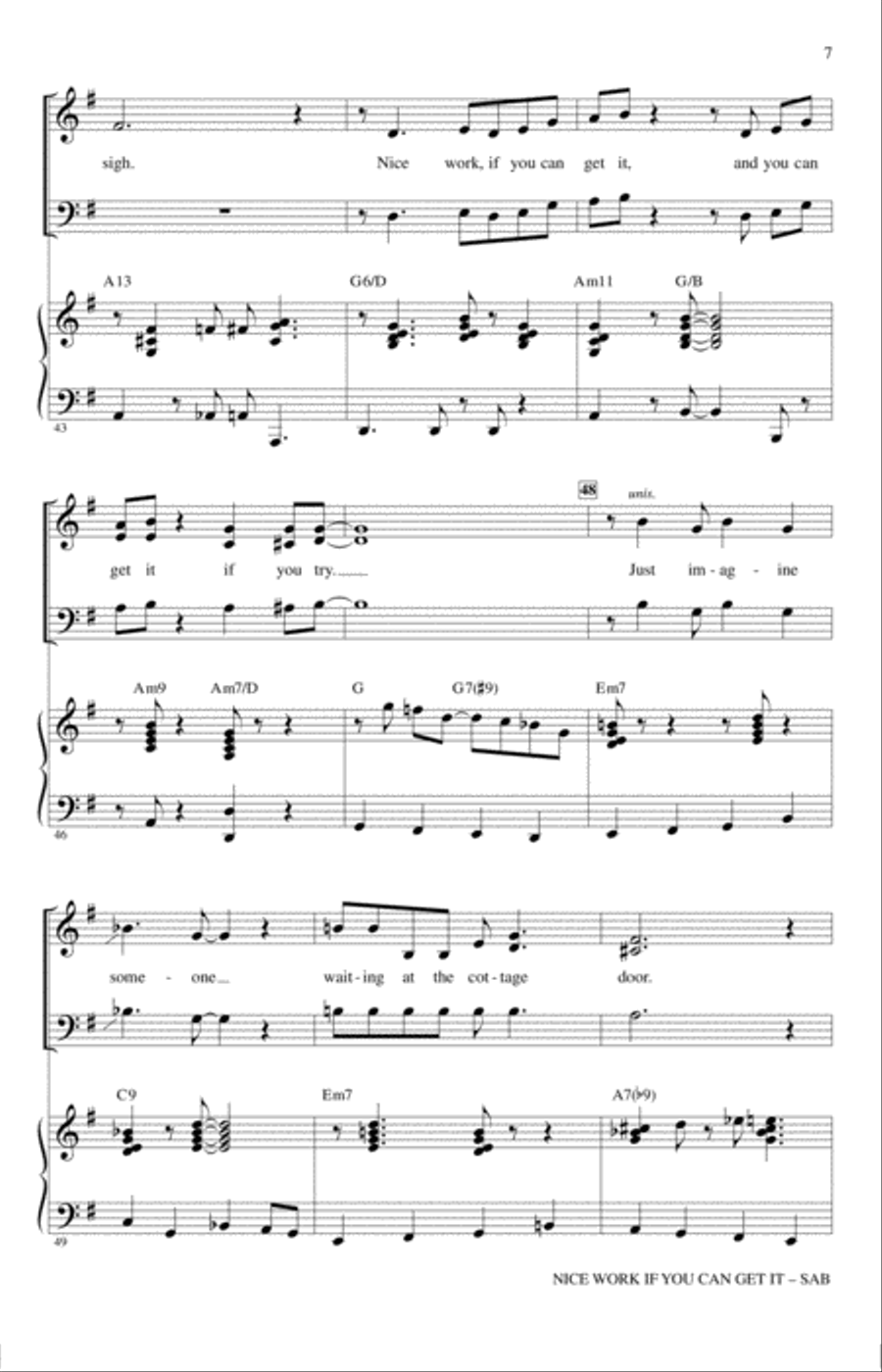 Nice Work If You Can Get It 3-Part scores gallery preview page 6