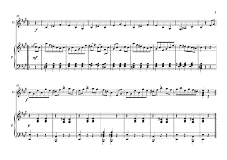 Valses for Guitar and Piano duet Valses for Guitar and Piano duet Acoustic Guitar scores gallery preview page 3