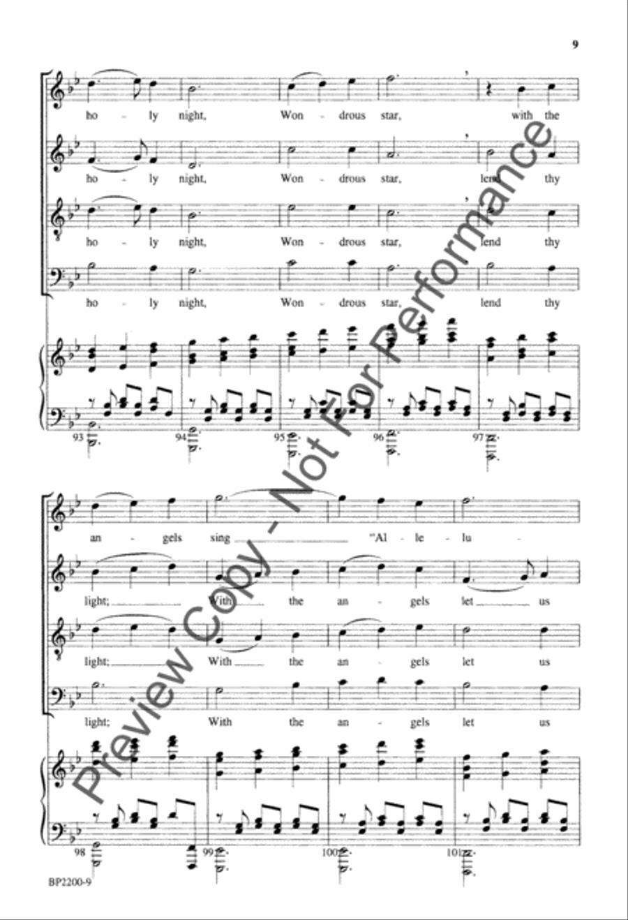 Silent Night - Forrest - SATB 4-Part scores gallery preview page 9