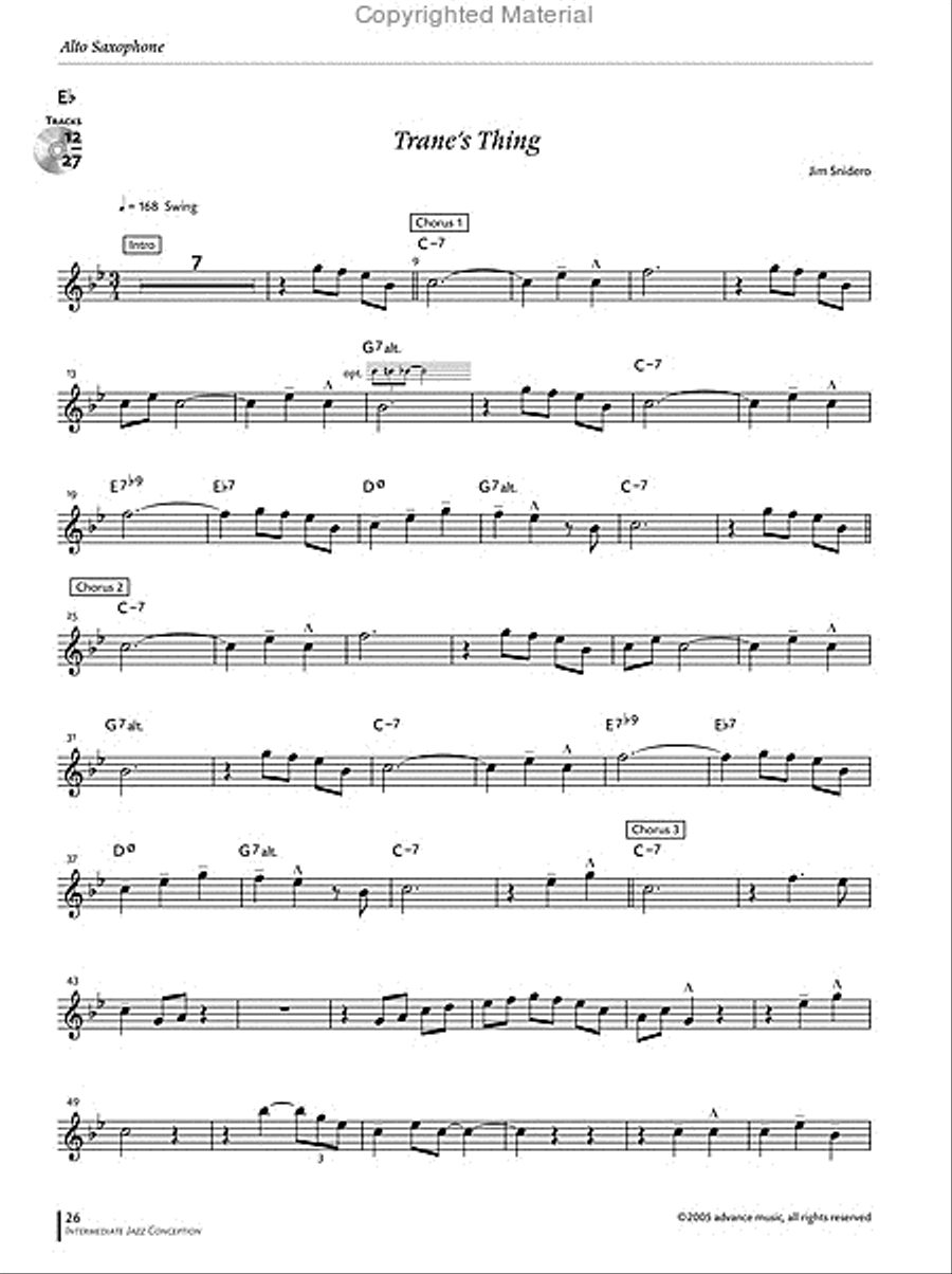 Intermediate Jazz Conception Alto & Baritone Saxophone Baritone Saxophone scores gallery preview page 11