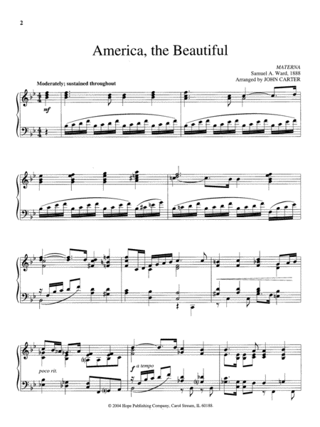 Patriotic Songs for Piano-Digital Download