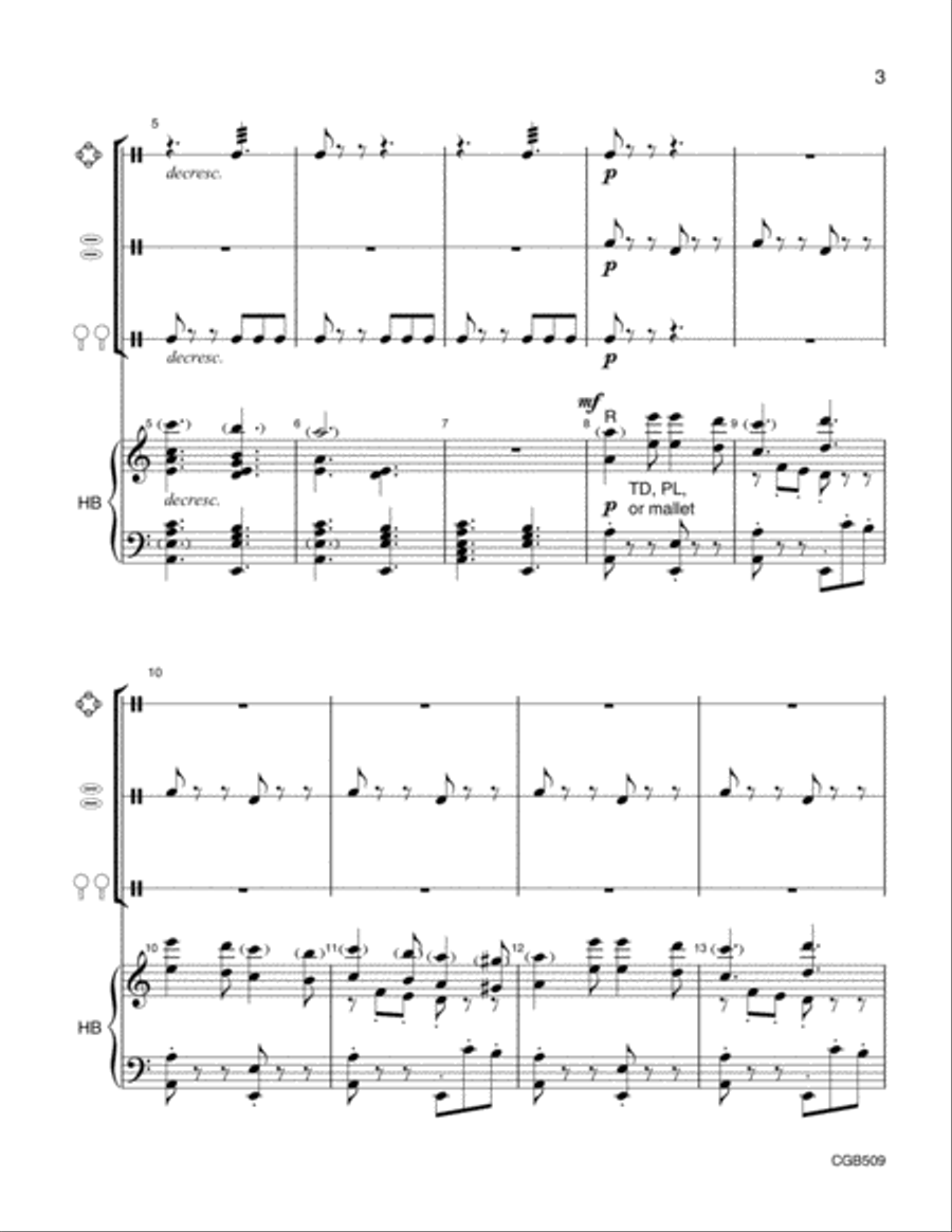 Masters in this Hall Full Score Handbell Choir scores gallery preview page 3