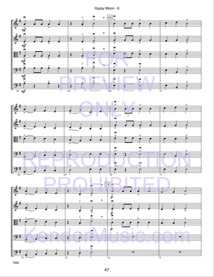 Kendor Concert Favorites, Volume 2 (Score) Score scores gallery preview page 52