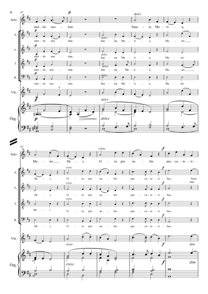 Avé Maria - César Franck for Medium Voice, Choir and Violin Solo image number null