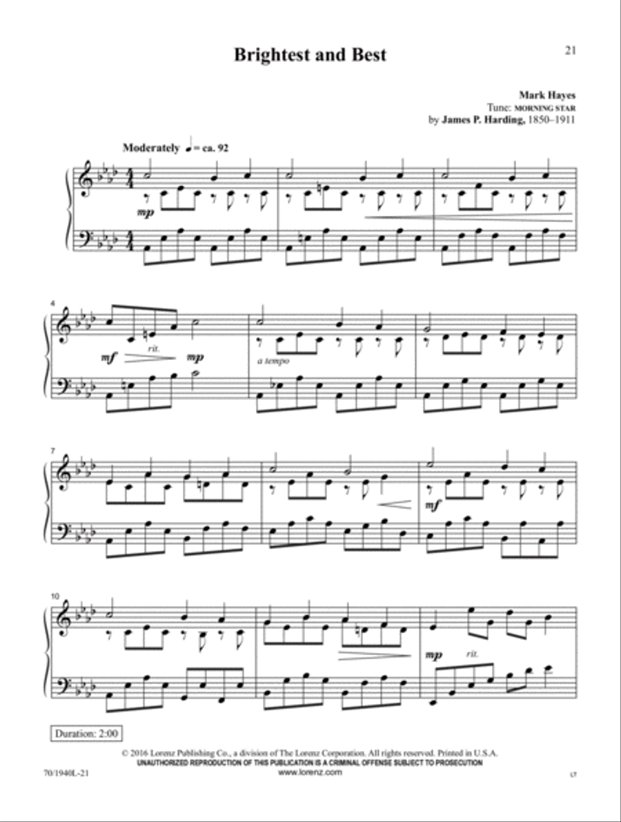 Mark Hayes Miniatures Piano Solo scores gallery preview page 15