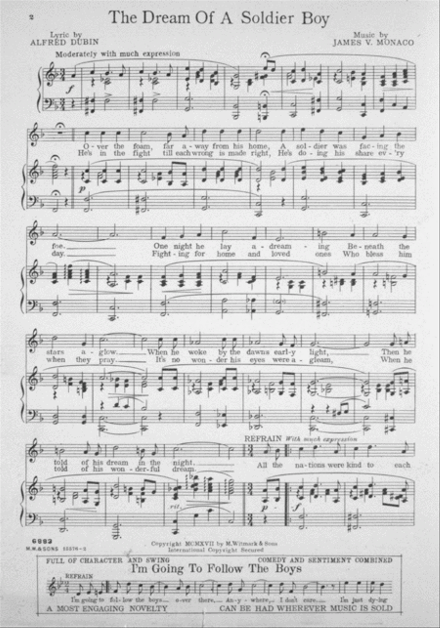 The Dream of a Soldier Boy Voice scores gallery preview page 2