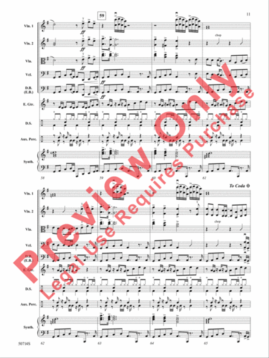Thriller String Orchestra scores gallery preview page 12