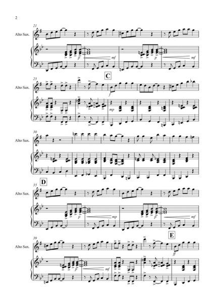 Burnie's Ragtime for Alto Saxophone and Piano image number null