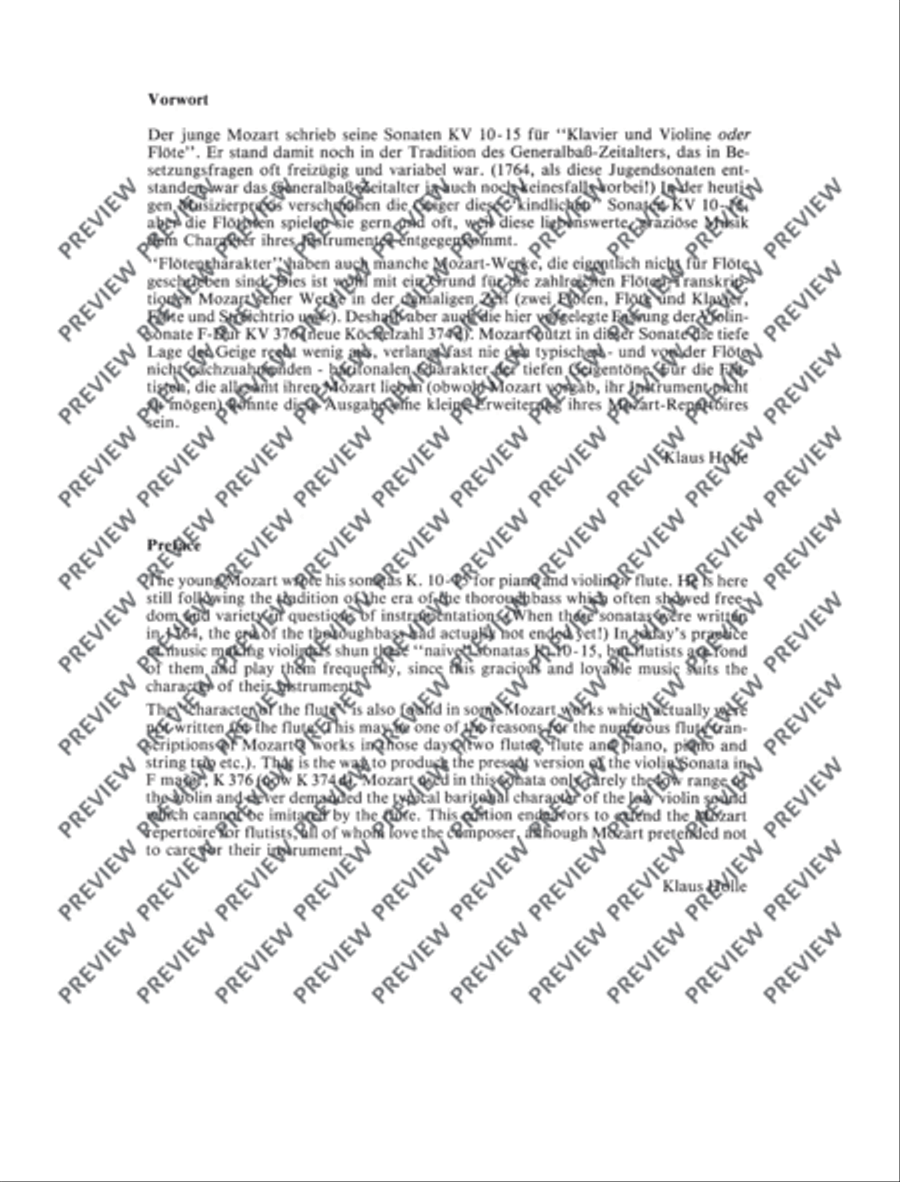 Sonata F major KV 376 (374d) Flute Solo scores gallery preview page 3
