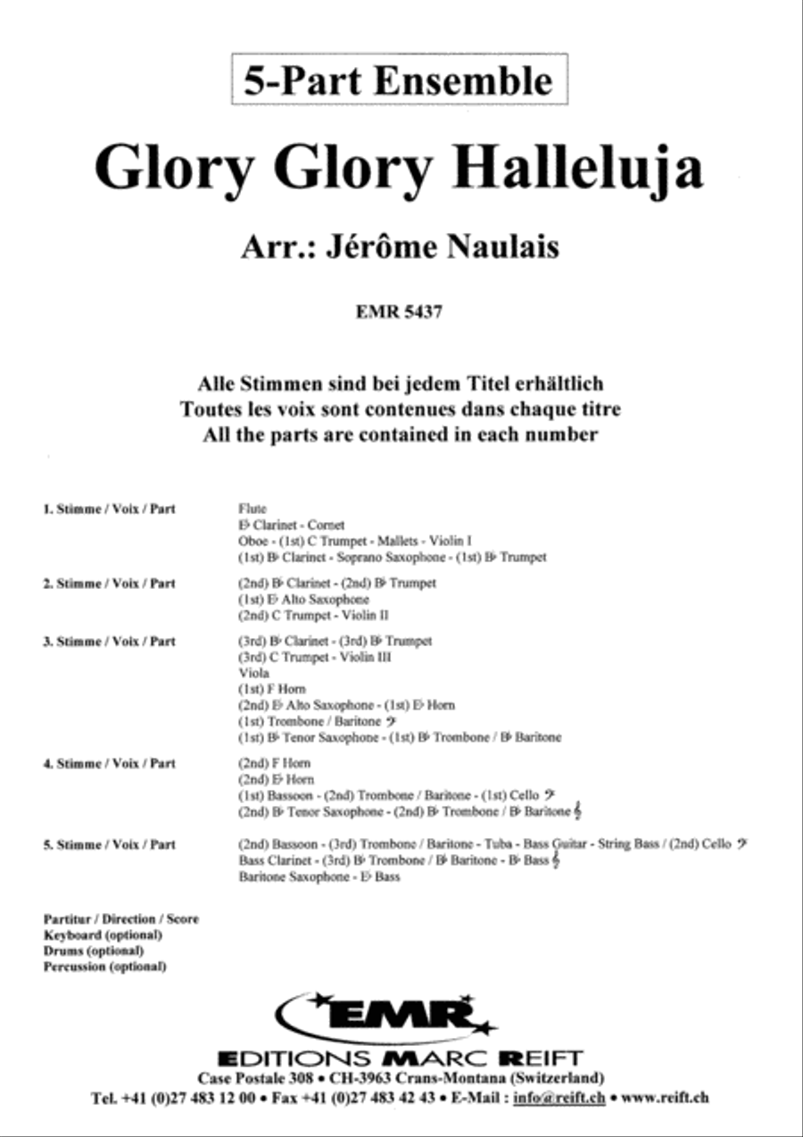 Glory Glory Halleluja Glory Glory Halleluja Concert Band scores gallery preview page 2