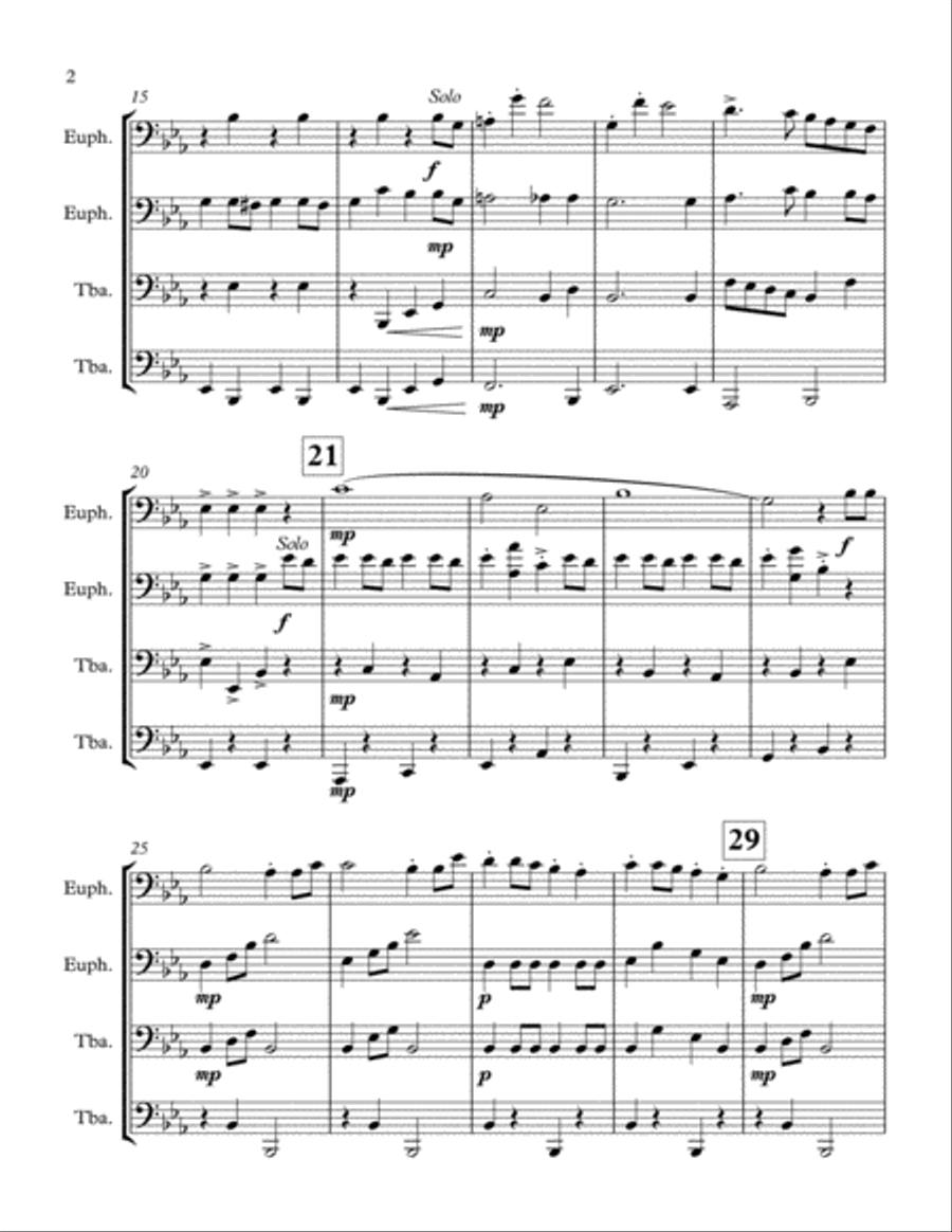 Radetzky March Brass Ensemble scores gallery preview page 3