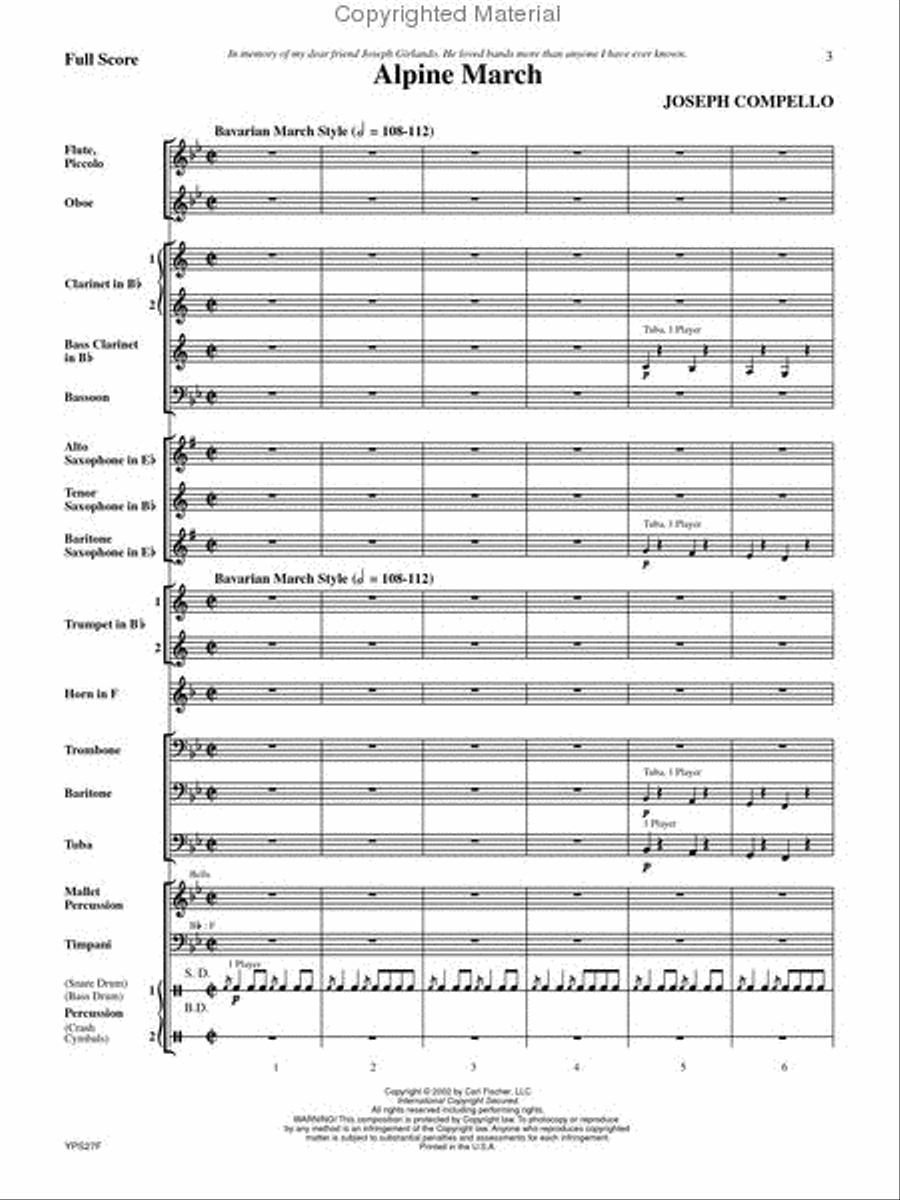 Alpine March Concert Band scores gallery preview page 2