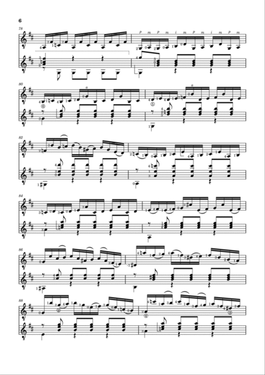 Prelude BWV 1006 (for 2 guitars) Acoustic Guitar scores gallery preview page 6