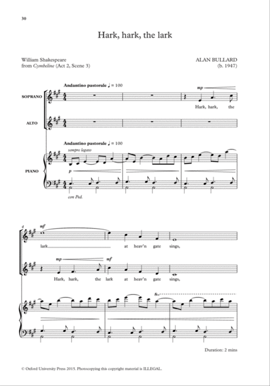 Hark, hark, the lark 3-Part scores gallery preview page 8