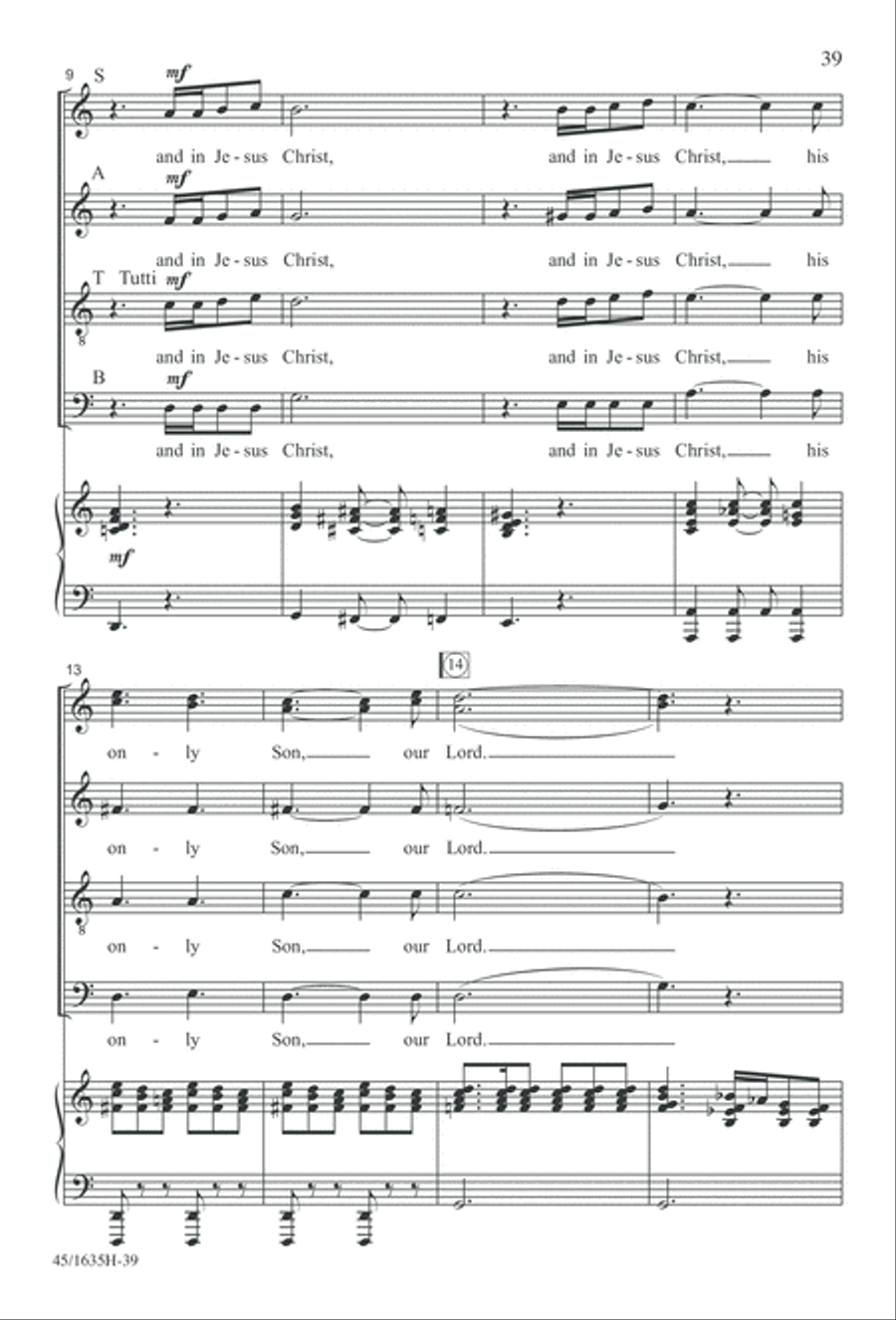 Mass: A Celebration of Love and Joy 4-Part scores gallery preview page 39