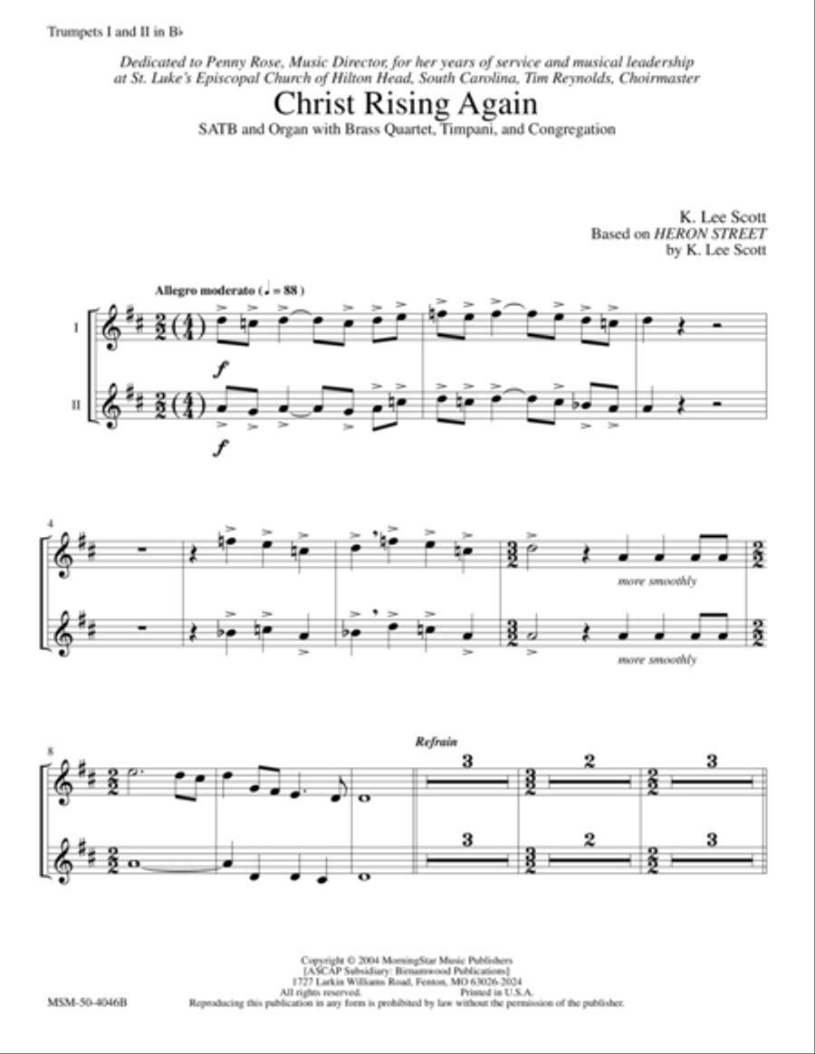 Christ Rising Again Choir scores gallery preview page 1