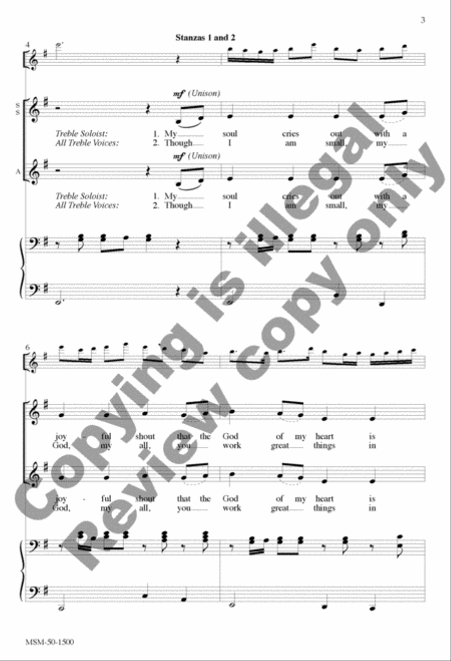 Canticle of the Turning (Magnificat) SSA scores gallery preview page 3
