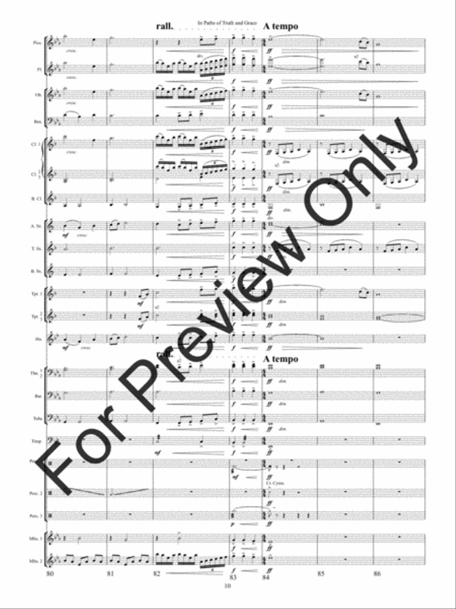 In Paths of Truth and Grace Concert Band scores gallery preview page 13