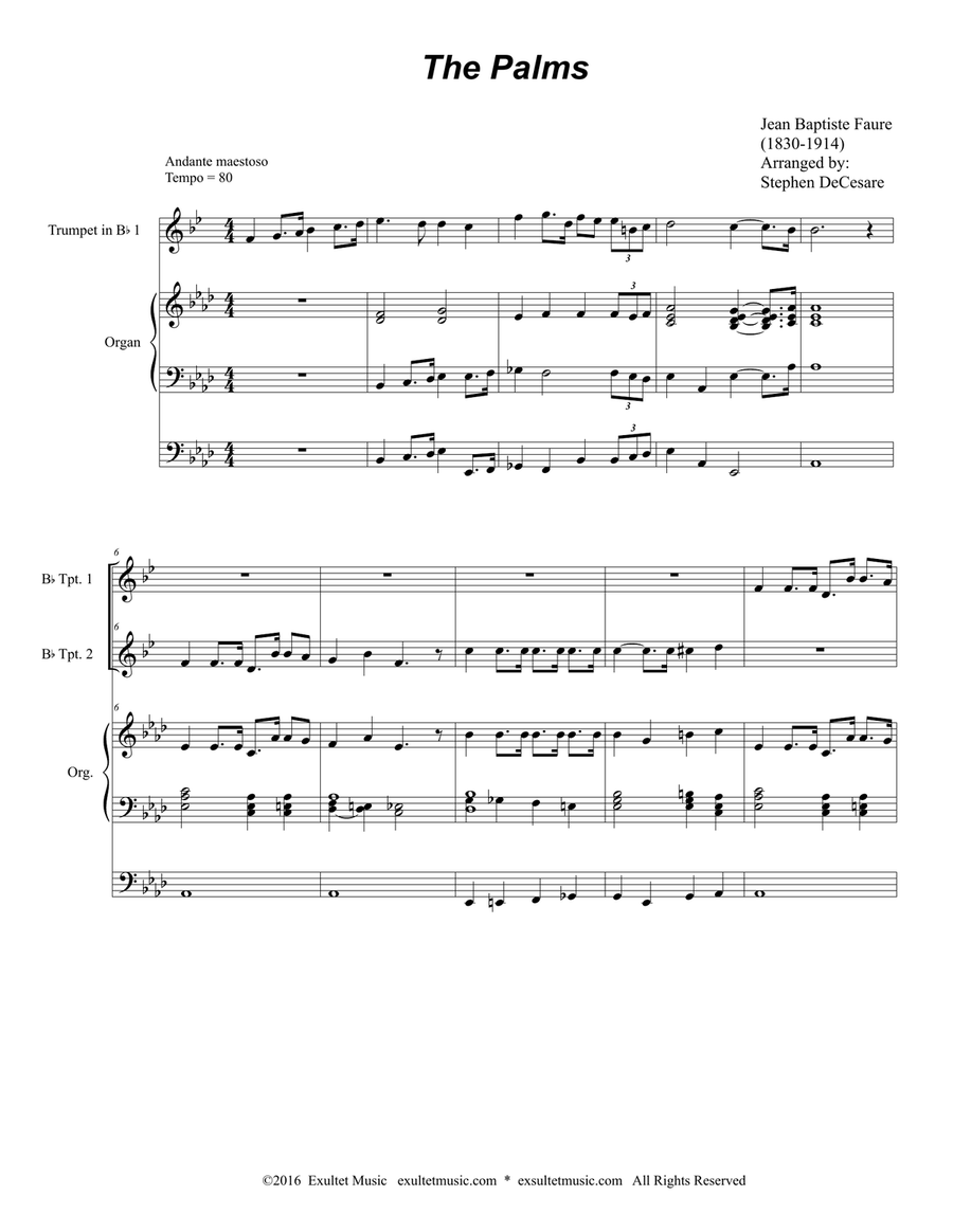 The Palms (Duet for Bb-Trumpet) Trumpet Duet scores gallery preview page 1