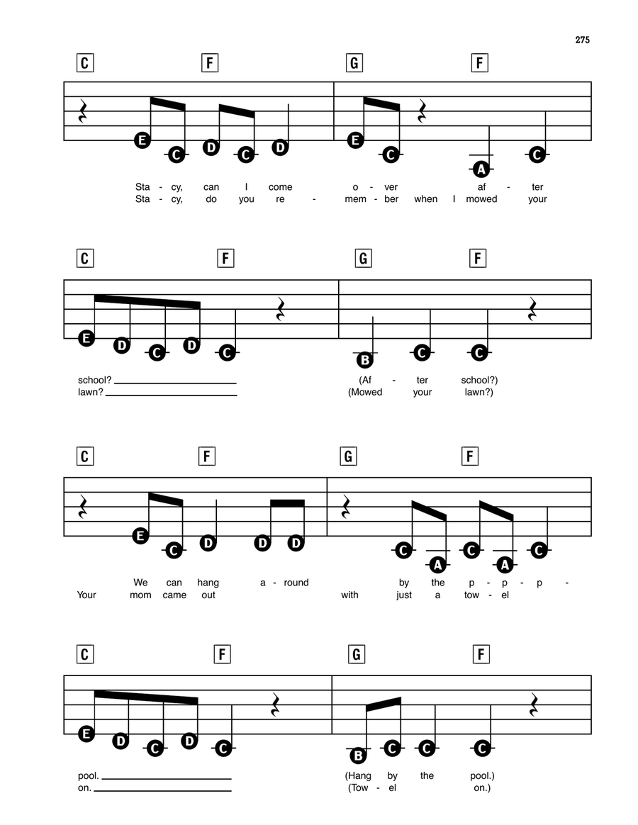 Stacy's Mom Stacy's Mom Electronic Keyboard scores gallery preview page 2