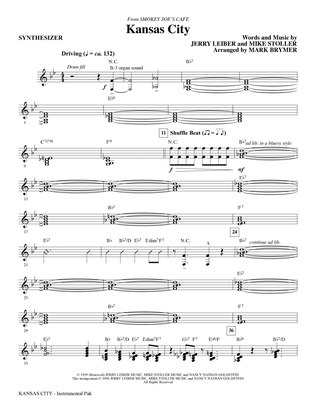 Book cover for Kansas City (from Smokey Joe's Cafe) (arr. Mark Brymer) - Synthesizer