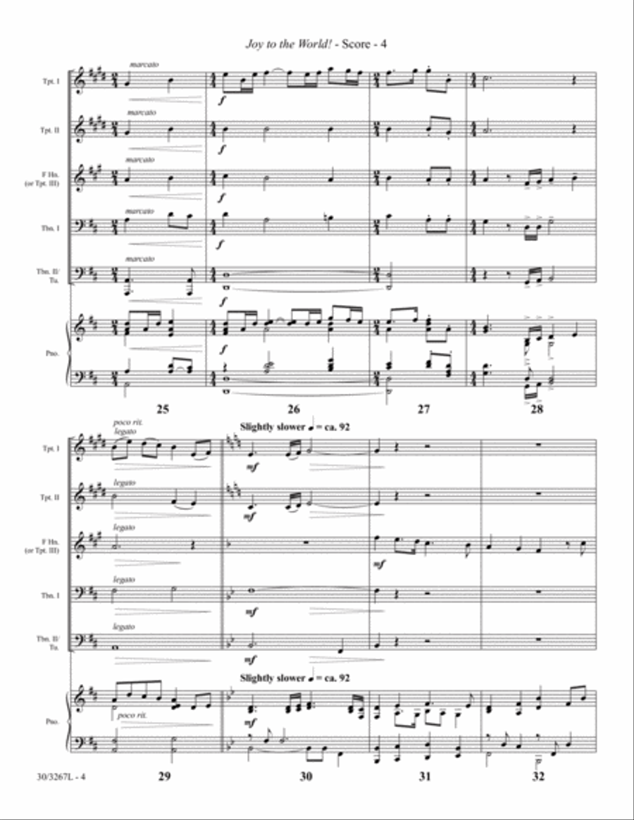 Joy to the World! Brass Ensemble scores gallery preview page 6