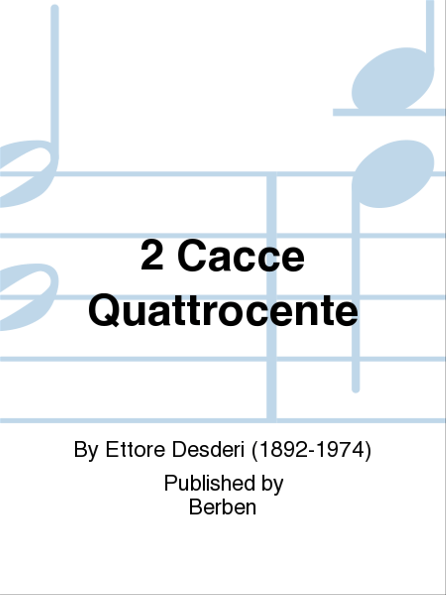 2 Cacce Quattrocente Chamber Music scores gallery preview page 1