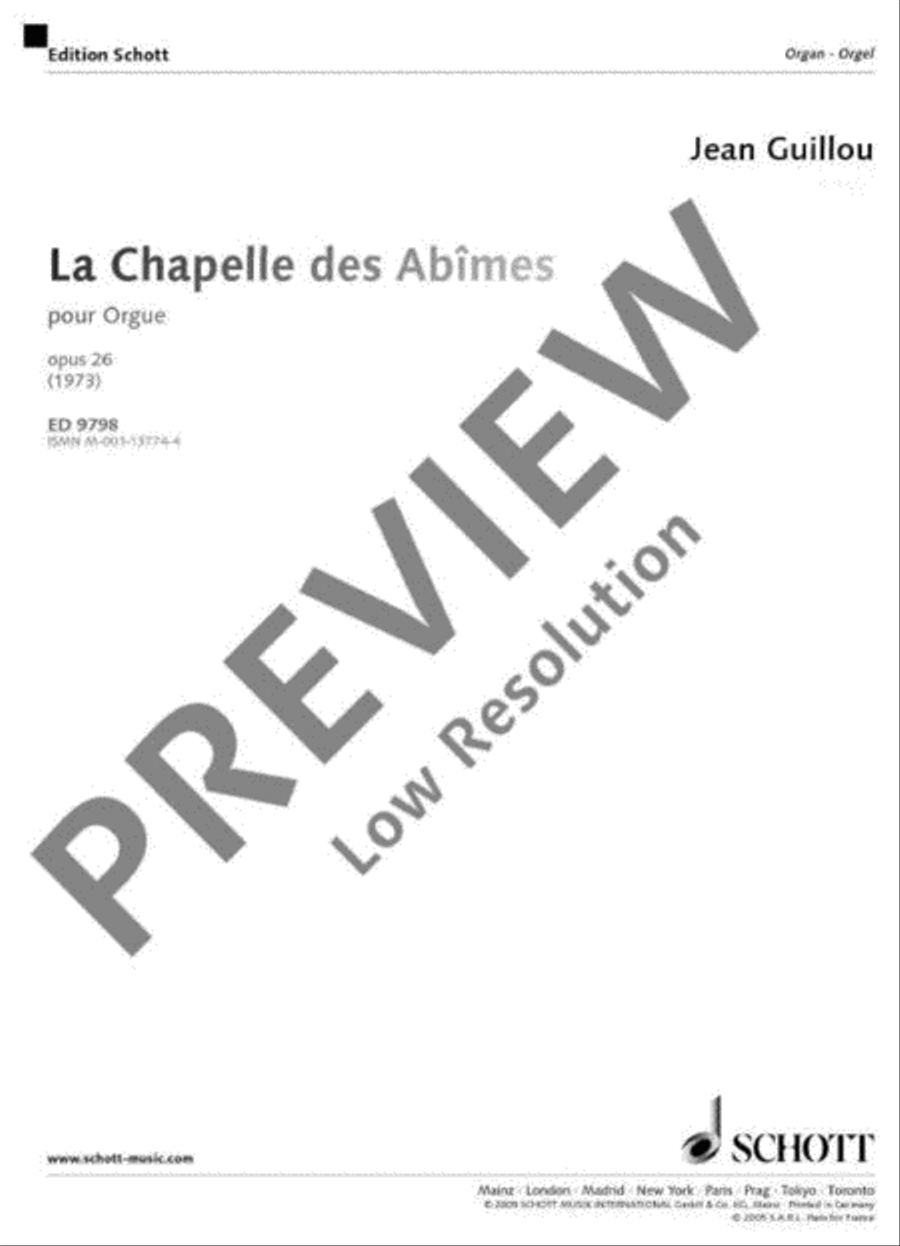 La Chapelle des Abîmes Organ scores gallery preview page 2