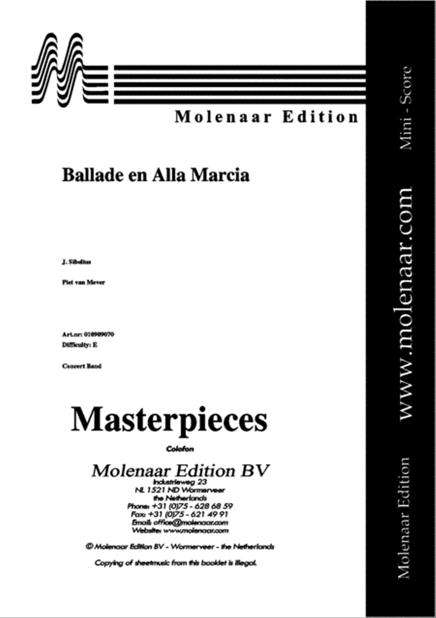 Ballade en Alla Marcia Concert Band scores gallery preview page 2
