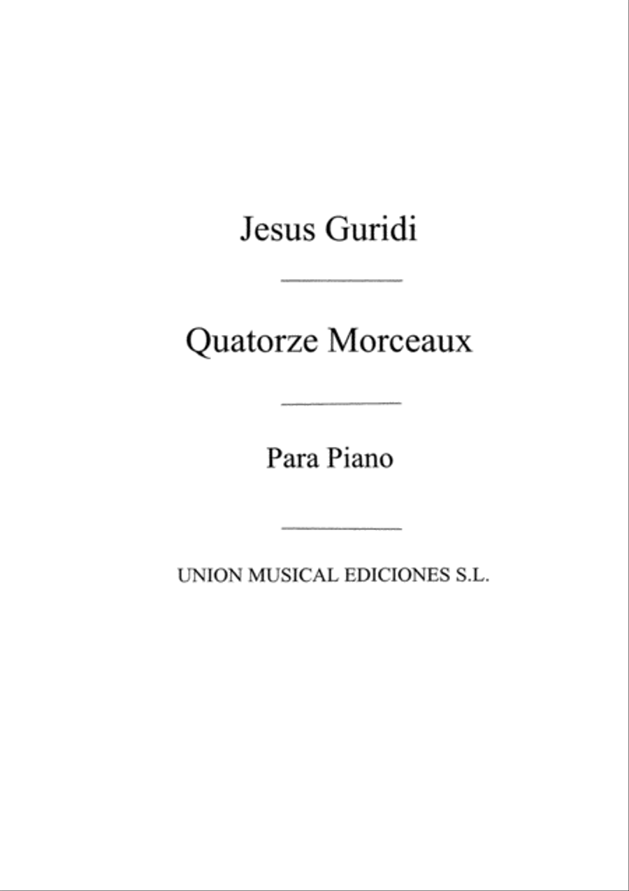 Quatorce Morceaux For Piano Piano Solo scores gallery preview page 1