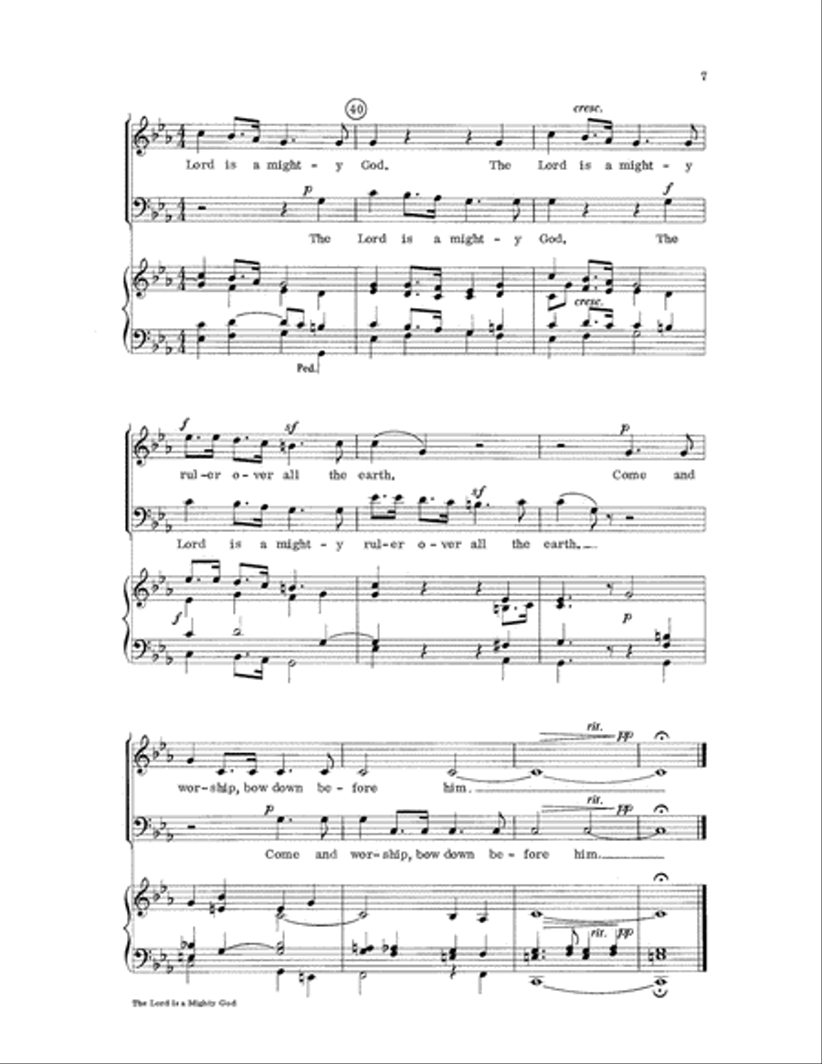 The Lord Is a Mighty God 2-Part scores gallery preview page 7