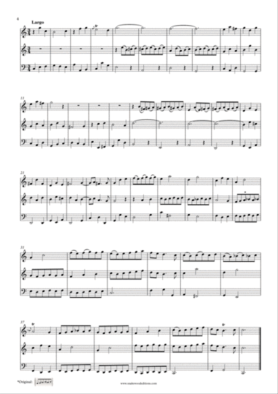 Telemann – Trio Sonata Polonaise TWV 42:a 5 Small Ensemble scores gallery preview page 5