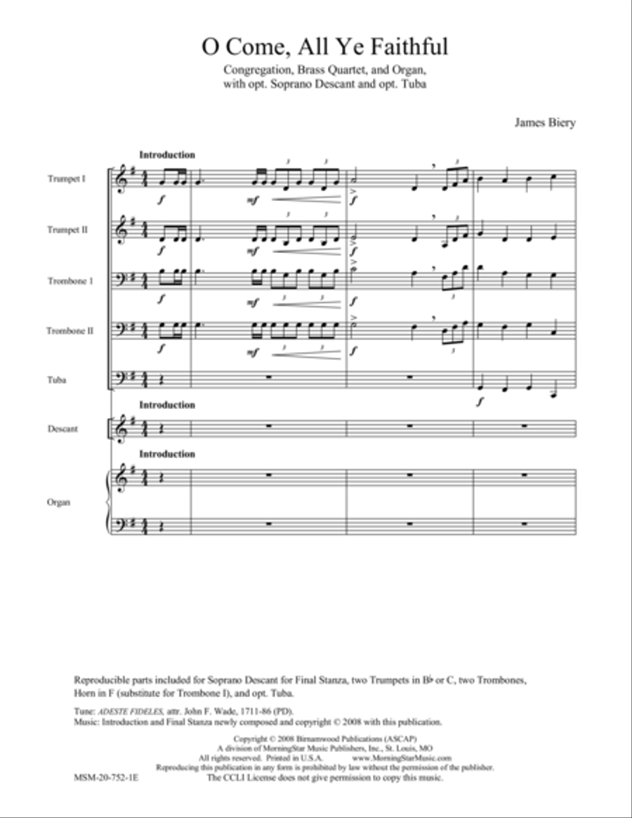 O Come, All Ye Faithful (Adeste fideles) Choir scores gallery preview page 1