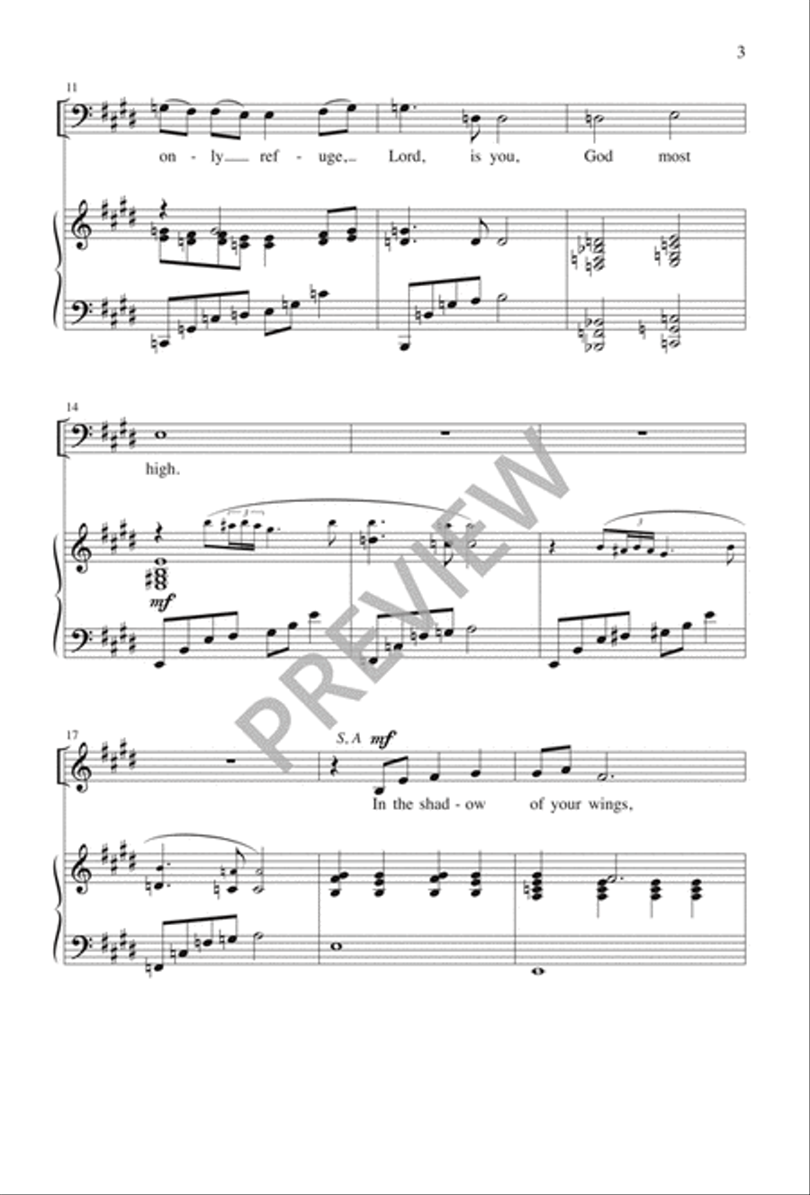 In the Shadow of Your Wings - SATB edition 4-Part scores gallery preview page 4