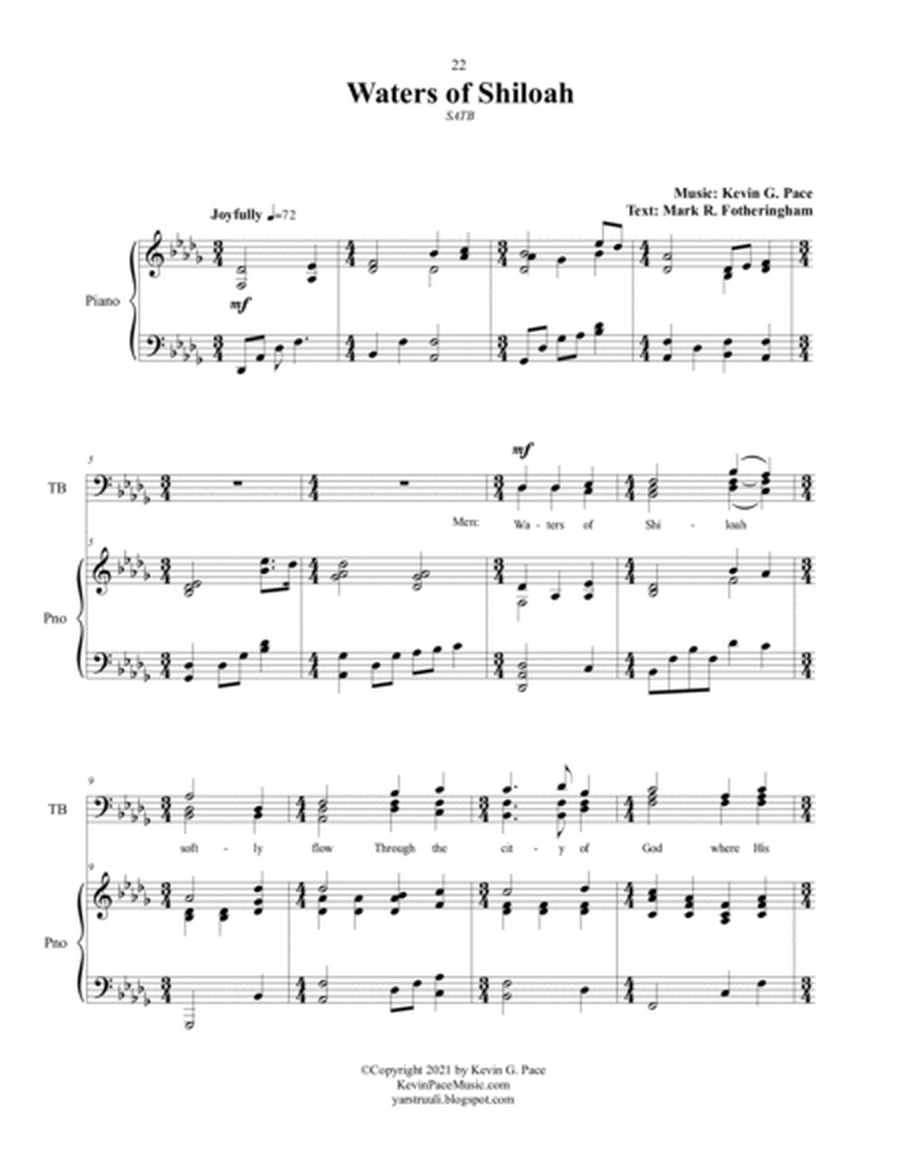 Waters of Shiloah, sacred music for SATB choir image number null