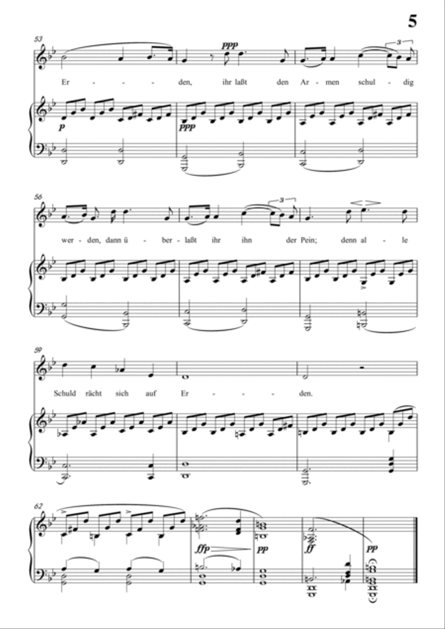 Schubert-Gesänge des Harfners,Op.12 No.2 in g minor,for Vocal and Piano Voice scores gallery preview page 6