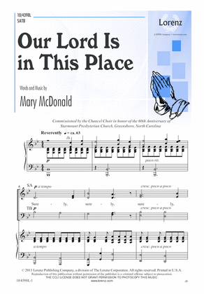Book cover for Our Lord Is in This Place